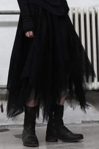 marc le bihan black and gray irregular skirt 2592